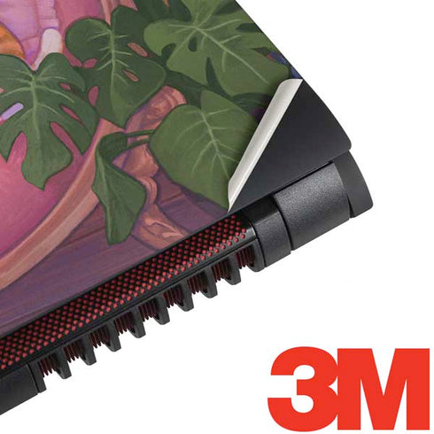 Pink Anime Witch Girls in Library with Cats by Ivy Dolamore Dell Inspiron Skin